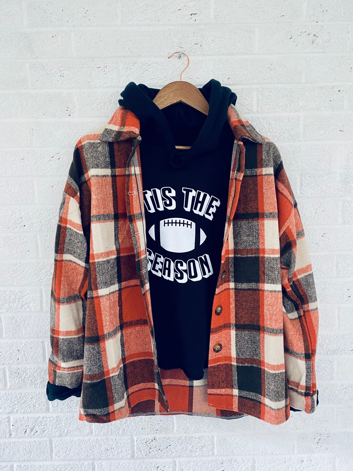 Season To Season Flannel , Orange/Black